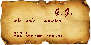 Gáspár Gaszton névjegykártya