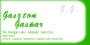 gaszton gaspar business card
